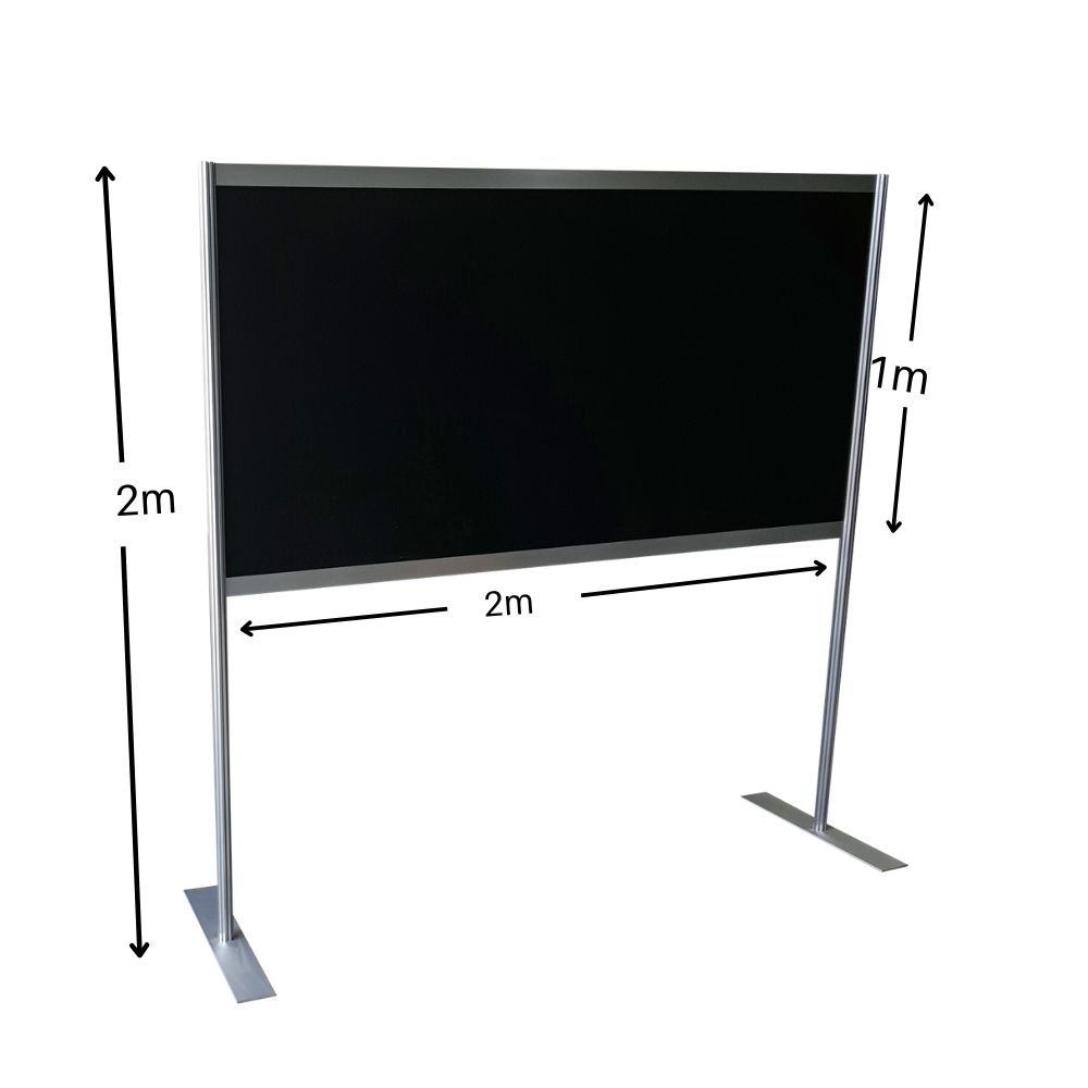 Premium Poster board 2m H x 2m W Octanorm - Black Fabric - Image 2