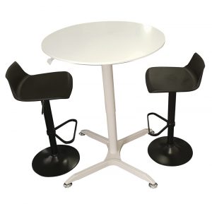 black white table chair package