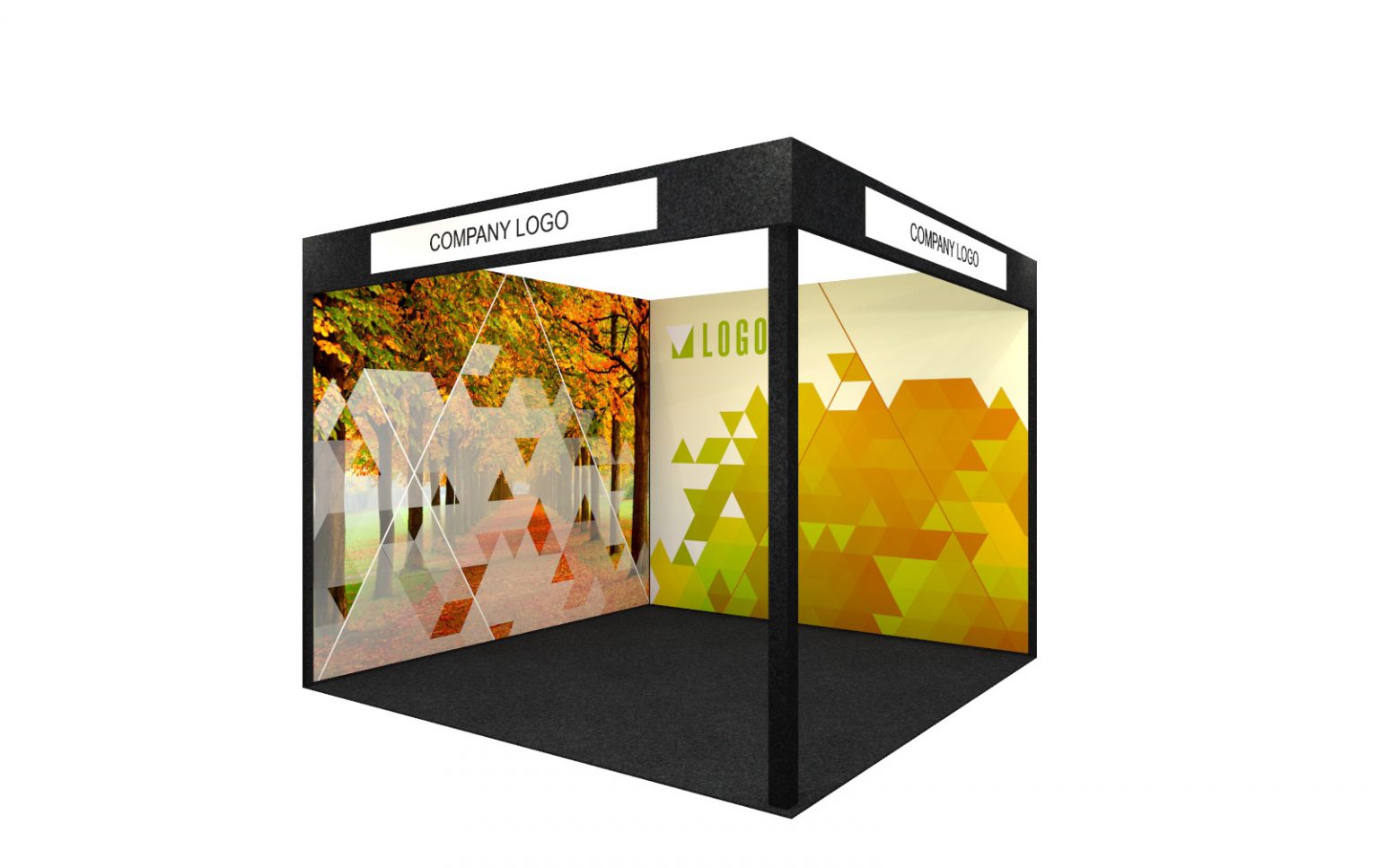 Standard 2 x 3m Printed Fabric Velcro Walls Exhibition & Display