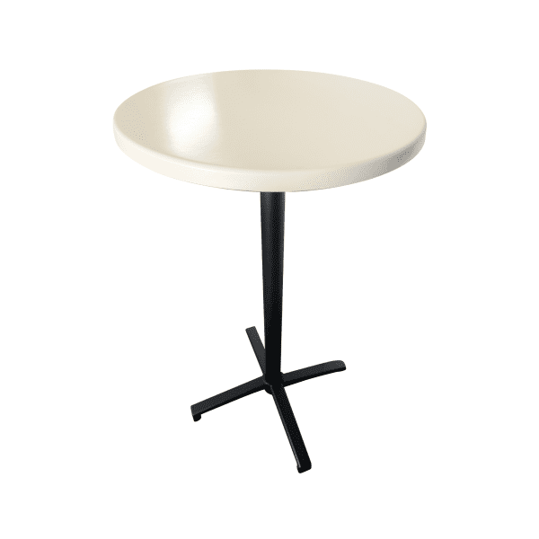 Coloured Bar Table – White with Black Base