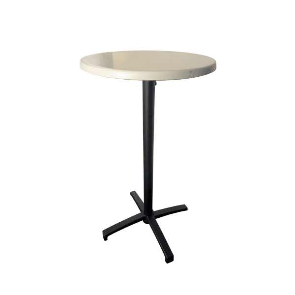 Coloured Bar Table – White with Black Base - Image 3