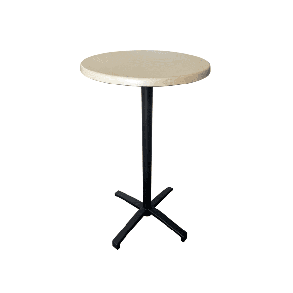 Coloured Bar Table – White with Black Base - Image 2