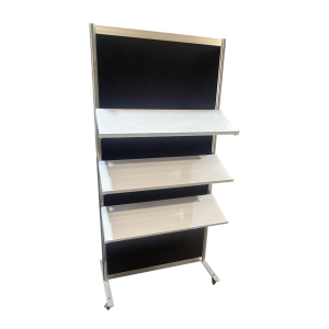Mobile Display Board with Shelving