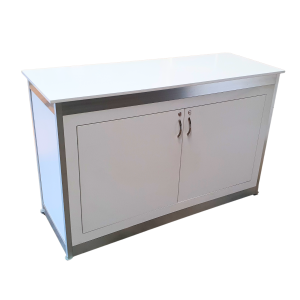 1.5m Lockable Brochure Counter - White