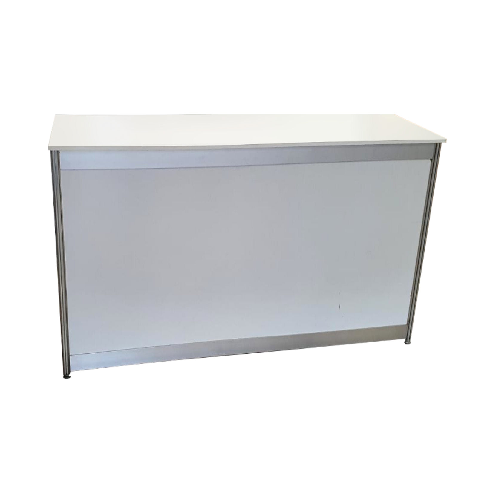 1.5m Lockable Brochure Counter - White - Image 2